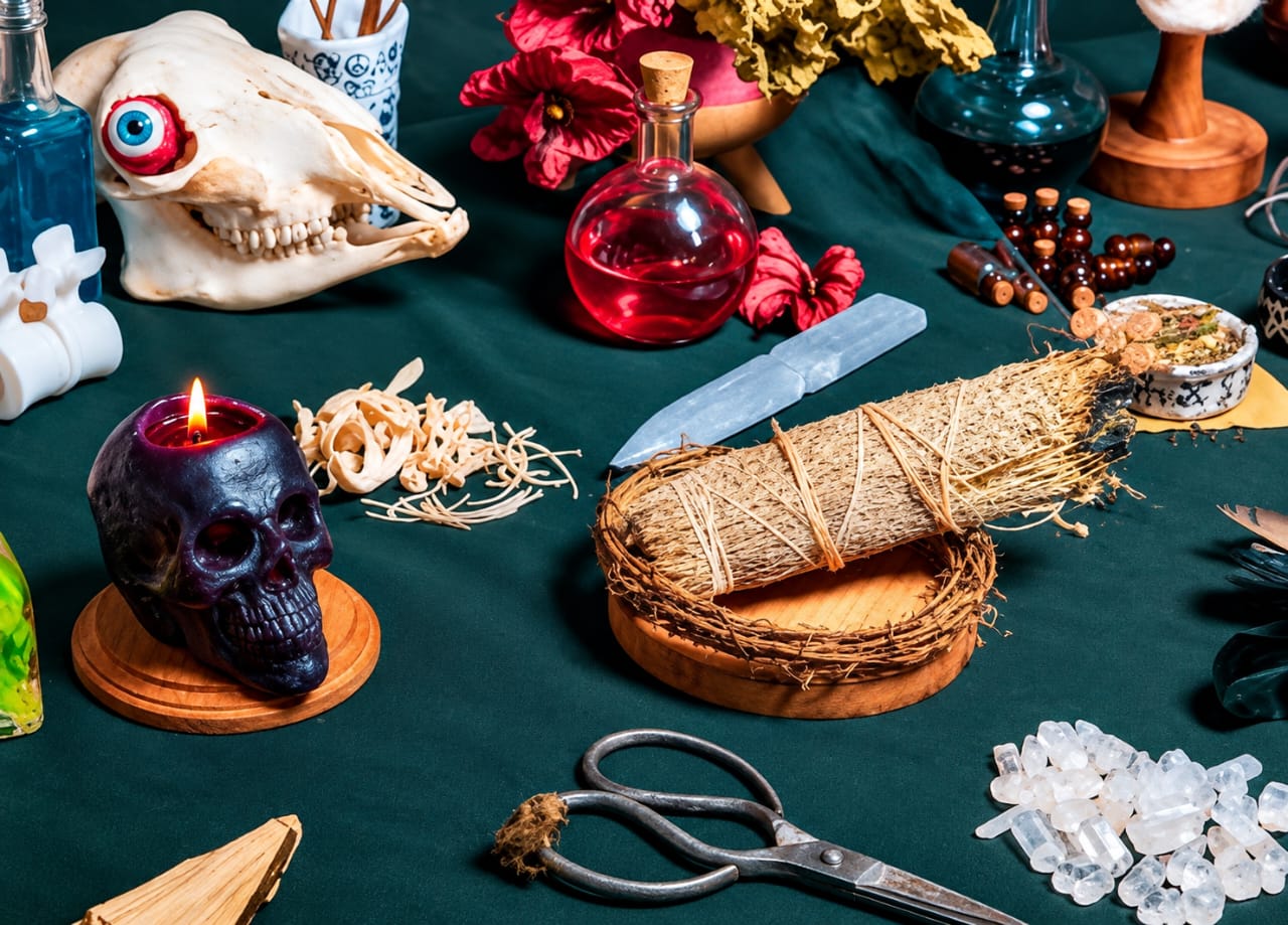 Love spells ritual imagery